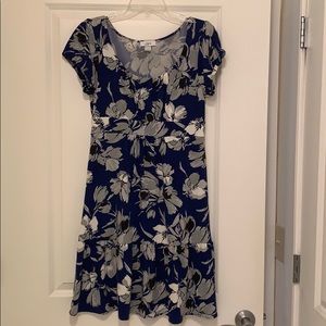 Floral Cap Sleeve Dress from LOFT